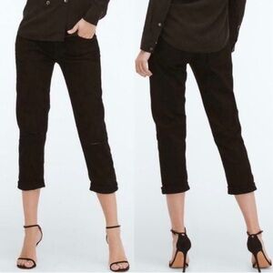 Adriano‎ Goldschmied Black Distressed Ex-Boyfreind Slouchy Slim Jeans